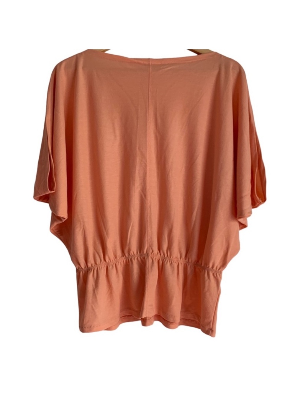 Prologue Women's Tops Dolman Short Sleeve Boat Neck T-Shirt Peach, size Medium